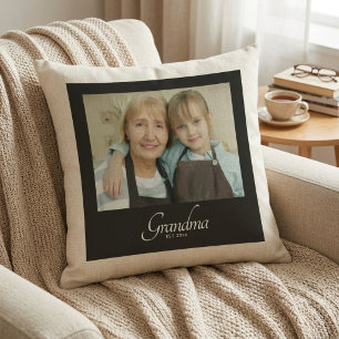 Oma Opgerichte Foto Cadeau Kussen