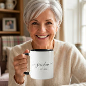 Oma Opgerichte Script Aangepast Jaar Mok