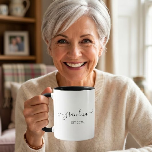 Oma Opgerichte Script Aangepast Jaar  Mok