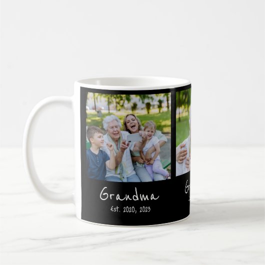 Oma Opgerichte Script Black 3 Foto Koffiemok (Links)