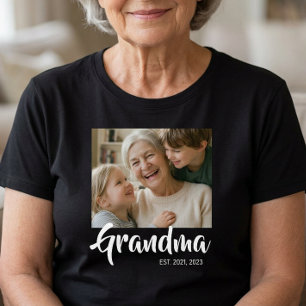 Oma Opgerichte Script Foto T-shirt