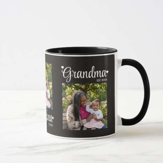 Oma Opgerichte Script Moeder Foto Cadeau Mok (Rechts)
