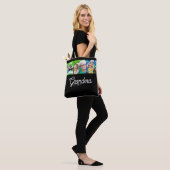 Oma Opgerichte Script Zwart 3 Foto Boodschappentas Tote Bag (Op model)