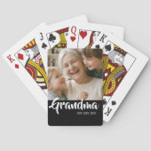 Oma Opgerichte Script Zwart Foto Pokerkaarten (Achterkant)