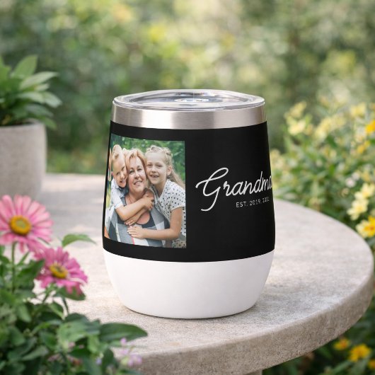 Oma Opgerichte Script Zwarte Foto