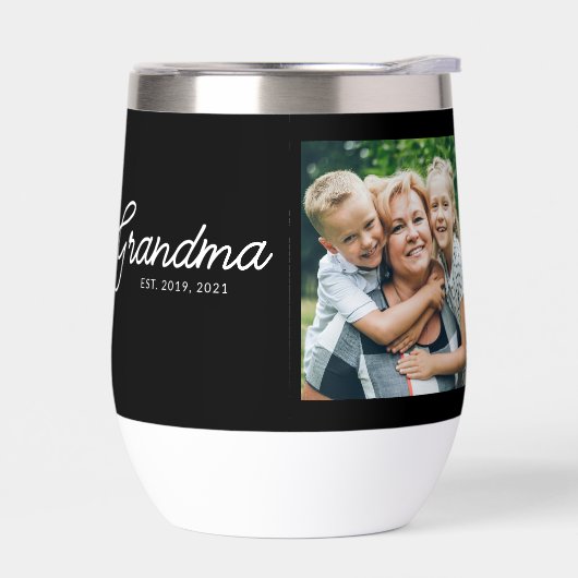 Oma Opgerichte Script Zwarte Foto (Links)