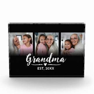 Oma Oprichting Zwart Schrift 3 Fotoblokken