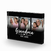 Oma Oprichting Zwart Schrift 3 Fotoblokken (Rechts)