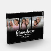Oma Oprichting Zwart Schrift 3 Fotoblokken (Links)