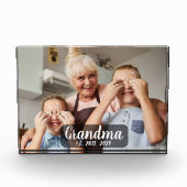 Oma Oprichtte Witte Script Foto (Voorkant)