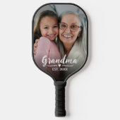 Oma Oprichtte Witte Script Foto Pickleball Paddle (Voorkant)