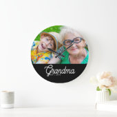 Oma Oprichtte Zwart Wit Script Foto Grote Klok (Huis)