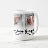Oma Oprichtte Zwarte Cute Script 3 Foto Koffiemok (Voorkant rechts)