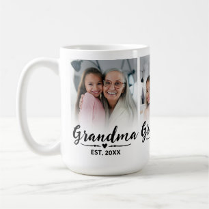Oma Oprichtte Zwarte Cute Script 3 Foto Koffiemok