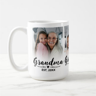 Oma Oprichtte Zwarte Cute Script 3 Foto Koffiemok