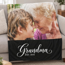 Oma Oprichtte Zwarte Elegante Script Foto 