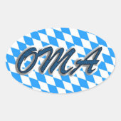 Oma Ovale Sticker (Voorkant)