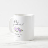 Oma paarse bloemenmok koffiemok (Voorkant links)
