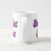 Oma paarse halve typografie Moederdag Grote Koffiekop (Achterkant)