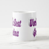 Oma paarse halve typografie Moederdag Grote Koffiekop (Voorkant)