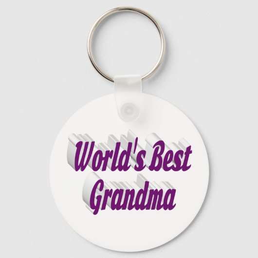 Oma paarse Moederdag Sleutelhanger (Voorkant)