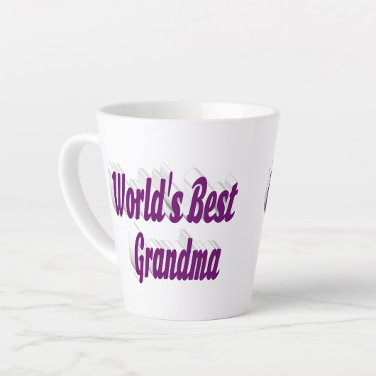 Oma paarse typografie Moederdag Latte Mok (Linkerhoek)