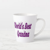 Oma paarse typografie Moederdag Latte Mok (Rechts)