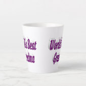 Oma paarse typografie Moederdag Latte Mok (Voorkant)