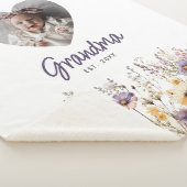 Oma Paarse Waterverf Wildflowers & Fotocadeau Sherpa Deken (3/4)