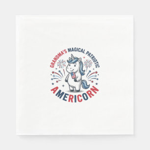 Oma patriottisch Americorn eenhoorn shirt ontwerp_ Servet