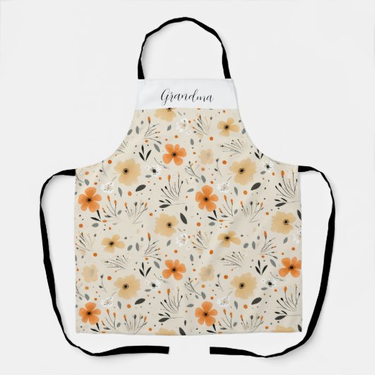 Oma Peach Floral Schort (Voorkant)