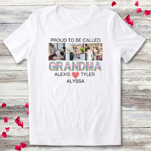 Oma penseelstreek 3 foto kleinkinderen namen Tri-Blend shirt