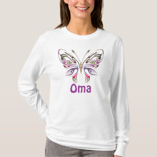 Oma Personalized Butterfly T-shirt