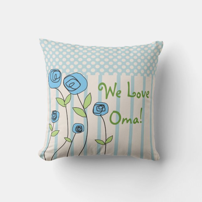 Oma Pillow "We houden van Oma!" Kussen (Voorkant)