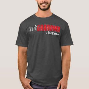 Oma Pit Crew Race Verjaardag Familie Racing Volwas T-shirt