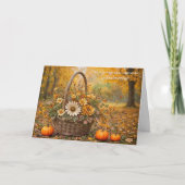 Oma Prettig Thanksgiving Mandje Kaart (Voorkant)