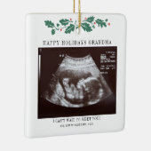 Oma Prettige feestdagen Zwangerschap Ultrasound Fo Keramisch Ornament (Rechts)