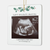 Oma Prettige feestdagen Zwangerschap Ultrasound Fo Keramisch Ornament (Links)