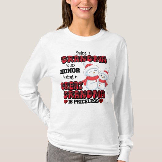Oma Priceless Snowman T-shirt (Voorkant)