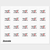 Oma promotie vierkante sticker (Vel)