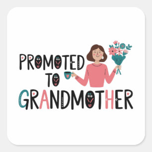 Oma promotie vierkante sticker