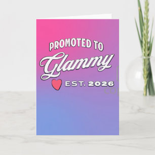 Oma-promotie voor nieuwe baby in 2026 feestdagen kaart