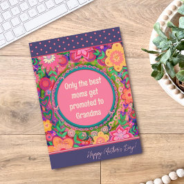Oma Quote Floral  Unieke Moederdag Kaart