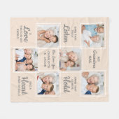 Oma Quote Unieke fotocollage Fleece Deken (Voorkant (Horizontaal))