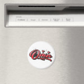 Oma red Heart Graffiti Magnet (Insitu (Vaatwasser))