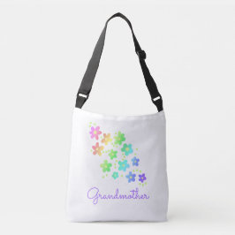 Oma Regenboog Bloemen Crossbody Tas