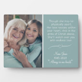 Oma Remembrance Custom Plaque met Ezel Fotoplaat (voorkant)