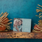 Oma Remembrance Custom Plaque met Ezel Fotoplaat (Zijkant)