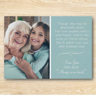 Oma Remembrance Custom Plaque met Ezel Fotoplaat