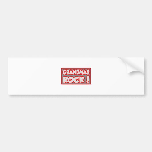 Oma Rock! Bumpersticker (Voorkant)